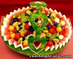 Арбуз, фаршированный фруктами coochelper.ucoz.com